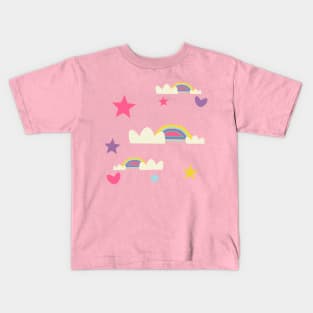 rainbow stars and hearts Kids T-Shirt